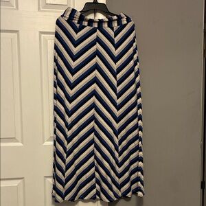 Striped Blue and White Women's Skirt